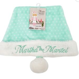 Martha On The Mantel  Martha Stewart Santa Hat NWT